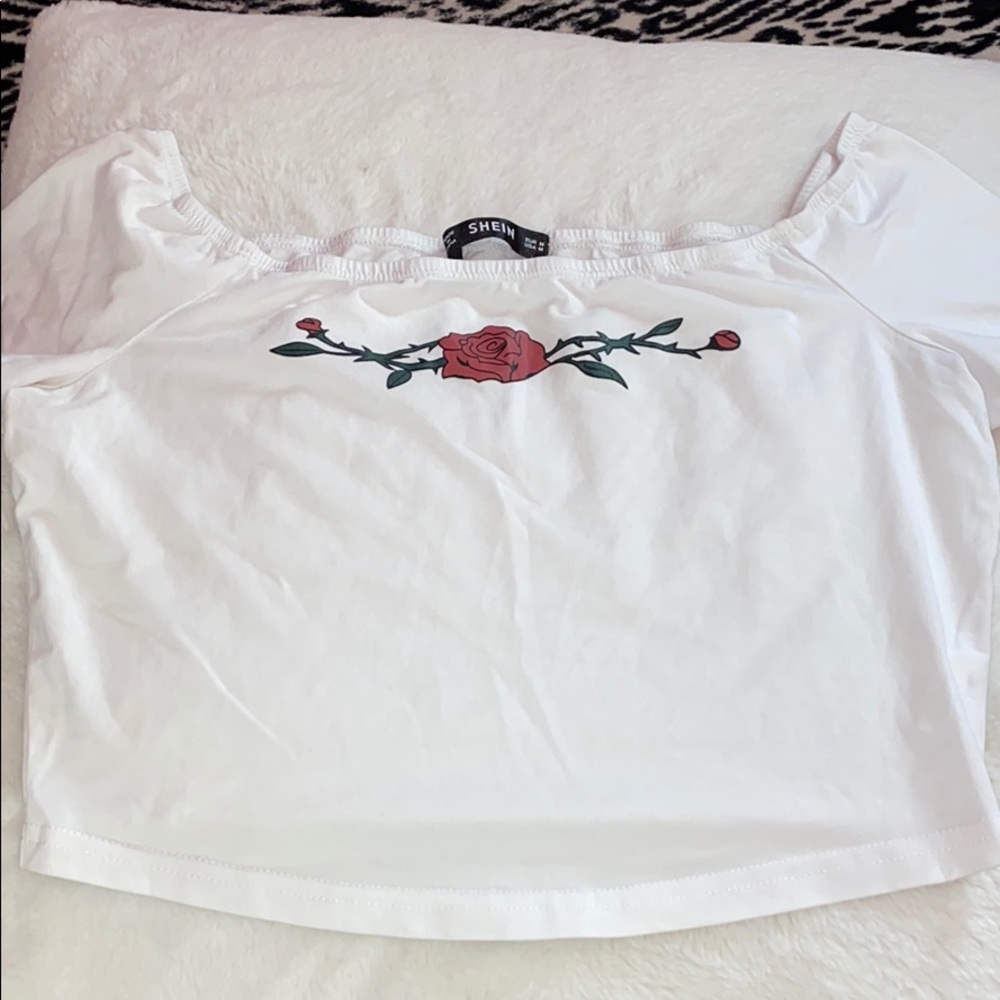 White SHEIN crop top